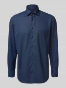 ETERNA Comfort Fit Business-Hemd mit Knopfleiste in Marine, Größe 44