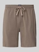 BOSS Regular Fit Sweatshorts aus Baumwoll-Elasthan-Mix in Schlamm, Grö...