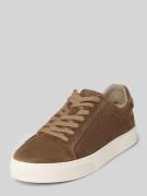 Marc O'Polo Low Top Sneaker aus echtem Rindsleder in Taupe, Größe 40
