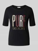 s.Oliver RED LABEL Regular Fit T-Shirt aus Baumwoll-Mix in BLACK, Größ...