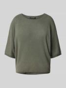 Luisa Cerano Strickpullover mit gerippten Abschlüssen in Khaki, Größe ...