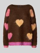 miss goodlife Oversized Strickpullover aus Woll-Alpaka-Mix in Schoko, ...