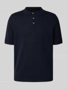 Fynch-Hatton Regular Fit Poloshirt in Strick-Optik in Marine, Größe XX...
