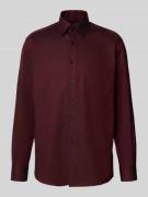 ETERNA Comfort Fit Business-Hemd mit Knopfleiste in Bordeaux, Größe 46