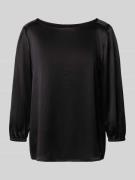 Marc Cain Blusenshirt aus reiner Seide in Black, Größe 36