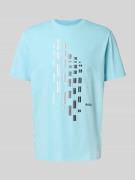 BOSS Green Relaxed Fit T-Shirt aus Baumwoll-Mix Modell 'TEE' in Hellbl...