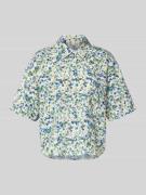 Marc O'Polo Denim Regular Fit Bluse im Allover-Look mit 1/2-Arm in Roy...