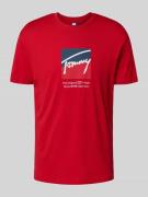 Tommy Jeans Regular Fit T-Shirt aus reiner Baumwolle in Rot, Größe L