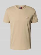 Tommy Jeans Regular Fit T-Shirt reiner Baumwolle in Beige, Größe XS