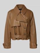 BOSS Regular Fit Lederjacke aus Lammleder in Cognac, Größe 34