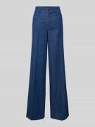 Oui Wide Leg Jeans mit Bügelfalten in Jeansblau, Größe 42