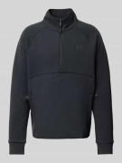 Under Armour Sweatshirt mit Stehkragen und Reißverschluss in Black, Gr...