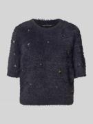 Luisa Cerano Regular Fit Strickpullover mit Zier-Applikationen in Mari...