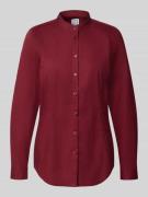 Emily Van den Bergh Regular Fit Hemdbluse aus Baumwoll-Mix mit Stehkra...