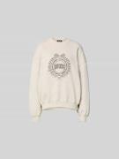 ROTATE Oversized Sweatshirt mit Logo-Stitching in Weiss, Größe L