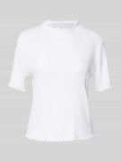 Marc O'Polo Denim Slim Fit T-Shirt aus Ribbjersey in Weiss, Größe L
