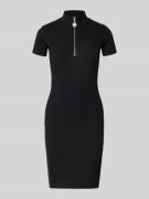 Hugo Blue Minikleid mit Stehkragen und Reißverschluss in Black, Größe ...