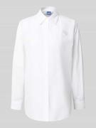 Hugo Blue Regular Fit Hemdbluse mit Stitching Modell 'Elisana' in Weis...