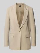 BOSS Regular Fit Blazer mit 1-Knopf-Verschluss in Beige, Größe 36