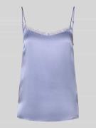 Marc Cain Seidentop mit Spitzenbesatz in Lavender, Größe 42