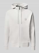 BOSS Green Regular Fit Sweatjacke aus Baumwoll-Mix in Hellgrau, Größe ...