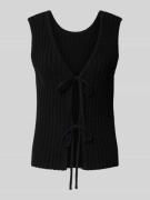 Pieces Regular Fit Top aus Baumwoll-Mix Modell 'JOYLYNN' in Black, Grö...