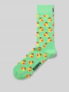 Happy Socks Socken mit Motiv-Stitching Modell 'RUBBER DUCK' in Hellgru...