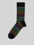 Happy Socks Socken mit Motiv-Stitching Modell 'KEYBOARD' in Black, Grö...
