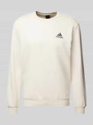 adidas Sportswear Sweatshirt mit Logo-Stitching in Sand, Größe L