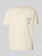 Tommy Jeans Regular Fit T-Shirt aus reiner Baumwolle in Sand, Größe L