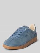 BOSS Low Top Sneaker aus echtem Leder Modell 'BRENTA' in Jeansblau, Gr...