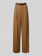 Max Mara Studio Weite Hose aus Schurwoll-Canvas Modell 'BERGAMO' in Co...