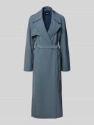 BOSS Regular Fit Trenchcoat mit Bindegürtel in Rauchblau, Größe 36