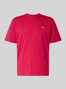 Lacoste Regular Fit T-Shirt aus reiner Baumwolle in Pink, Größe XL