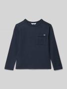 Mayoral Regular Fit Longsleeve mit Brusttasche in Marine, Größe 110
