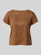 Betty Barclay T-Shirt in Leder-Optik mit Rundhalsausschnitt in Cognac,...