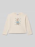 Mayoral Regular Fit Longsleeve mit Motiv-Print in Ecru, Größe 104