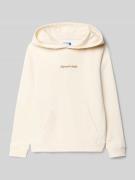 Jack & Jones Hoodie mit Label-Stitching und Känguru-Tasche in Offwhite...