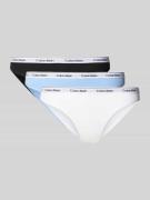 Calvin Klein Underwear Slip mit Logo-Stitching Modell 'Bikini' im 3er-...