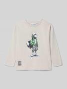 Mayoral Regular Fit Longsleeve mit Motiv-Print in Stein, Größe 116