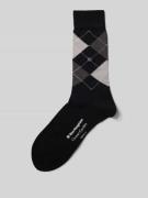 Burlington Socken mit Argyle-Stitching Modell 'Covent' in Black, Größe...