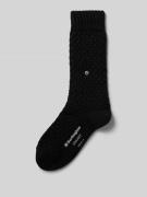Burlington Socken mit Logo-Applikation Modell 'Orkney' in Black, Größe...