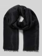 Emporio Armani Schal aus Modal-Mix mit Fransen in Black, Größe 1