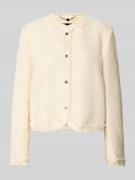 Marc Cain Blazer in Bouclé-Optik in Offwhite, Größe 36