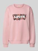 Levi's® Sweatshirt mit Logo-Print und Rundhalsausschnitt in Altrosa, G...