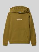 Jack & Jones Hoodie mit Label-Stitching und Känguru-Tasche in Oliv, Gr...