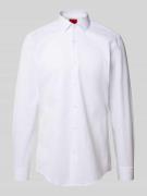 HUGO Slim Fit Businesshemd aus reiner Baumwolle Modell 'KENNO' in Weis...