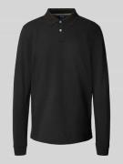 MCNEAL Regular Fit Poloshirt mit Label-Stitching in Black, Größe L