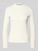 Christian Berg Woman Longsleeve mit Stehkragen in Offwhite, Größe M