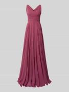 TROYDEN COLLECTION Abendkleid mit V-Ausschnitt in Mauve, Größe 32